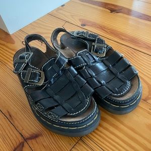 Dr Martens Vintage Fisherman Sandals Black Size 8.5